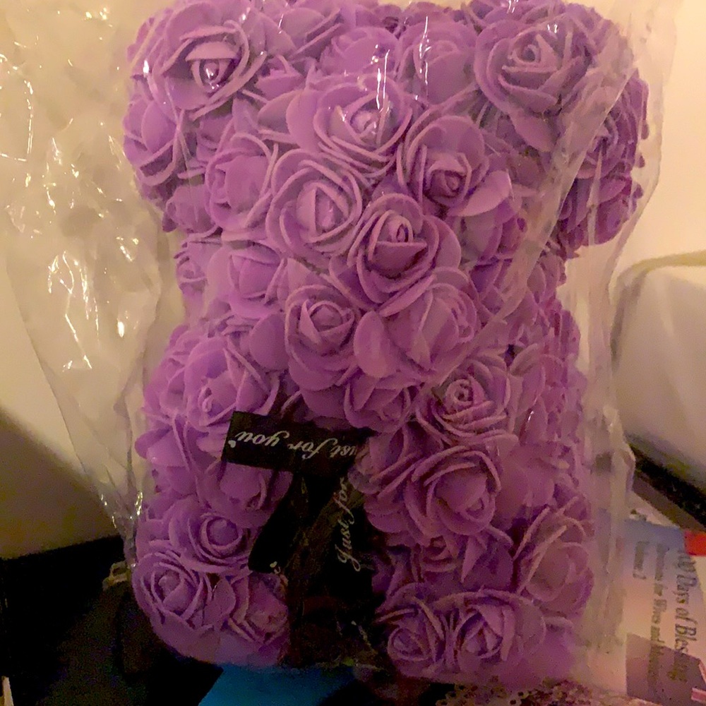 Rose Teddy Bear purple
